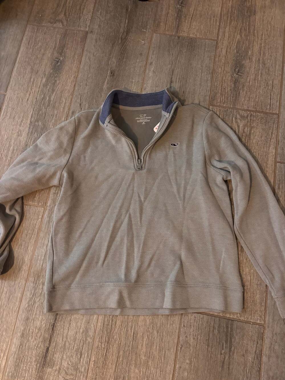 Vineyard Vines Saltwater Quarter Zip Size M Gray